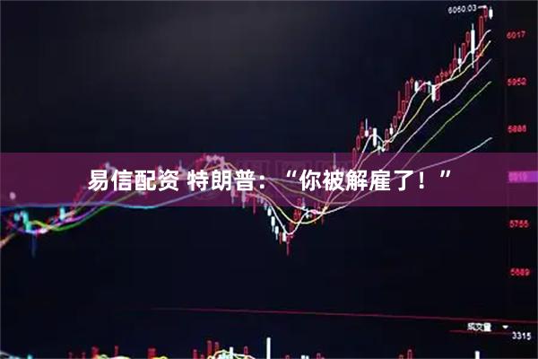 易信配资 特朗普：“你被解雇了！”