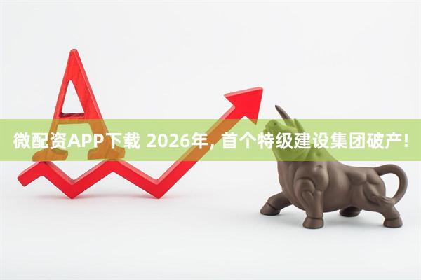 微配资APP下载 2026年, 首个特级建设集团破产!