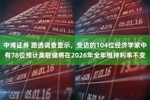 中博证券 路透调查显示，受访的104位经济学家中有78位预计美联储将在2026年全年维持利率不变